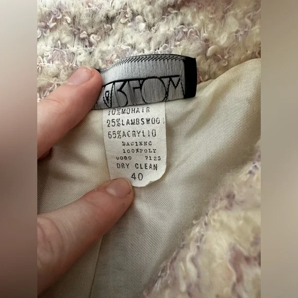 Vintage Harlow Jacket wool blend pastel - Picture 5 of 7